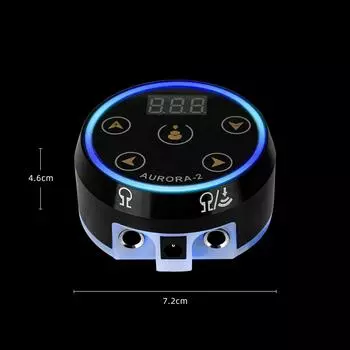 Блок питания для татуировки Блок питания 2-го поколения Цветной ЖК-цифровой дисплей напряжения подходит для всех татуировок чёрный
