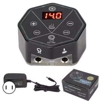 Блок питания для татуировки, цифровой, двойной, светодиодный, 6 цветов, регулируемый блок питания для татуировки US PLUG