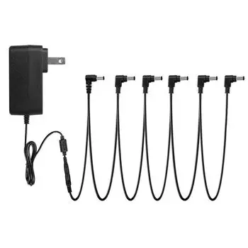 Блок питания STRICH Effector 6-канальный DC9V 1A Блок питания для электрогитары Педаль-эффектор Адаптер SPA-10