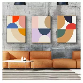 Блок-плакат и принты, настенные художественные фотографии, домашний декор для гостиной, без рамки, современный абстрактный геометрический цвет 21cm30cm NoFrame