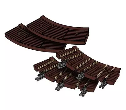 Блок рельсов Rokuhan Z gauge A035 с 2 без (2 рельса, рельс)