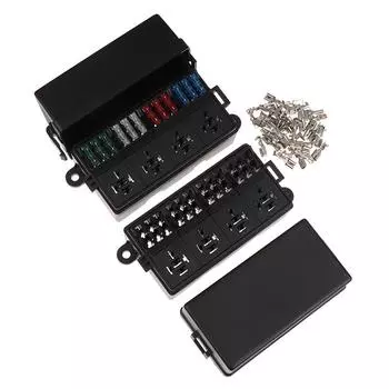Блок реле 12 В, 8-контактный блок предохранителей Atc/Ato, универсальный водонепроницаемый предохранитель и реле as the picture