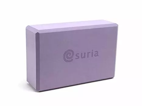 Блок suria EVA высокой плотности 23 x 15 x см 300 г Поза Помощь Стабильность Рукоятка Товары для йоги Растяжка Пилатес Фитнес Упражнения [Йога Вистерия] 7.5 вистерия