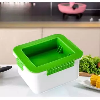 Блок тофу Фильтр-фильтр Пресс для тофу Фильтр-поддон для капель Давление Пресс для тофу Пресс для тофу 16*14*8.5cm зелёный