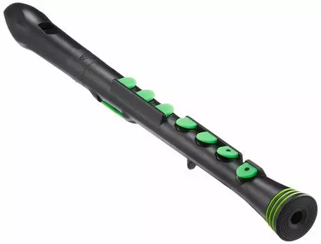 Блокфлейта-сопрано NUVO с силиконовыми клавишами в немецком стиле. Характеристики N320RDBGR. Блокфлейта+. Черный/зеленый [В комплекте специальный футляр] []