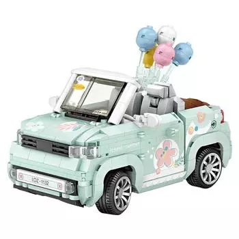 Блоки MOC, автомобильные строительные кирпичи, роскошная мини-модель автомобиля, игрушка для детей, подарки для девочек, рождественский подарок для мальчика 1131, без коробки