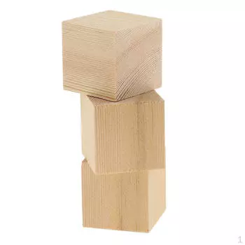 Блоки незаконченных деревянных кубиков для хобби, изготовления моделей, поделок 20mm 10 Pieces