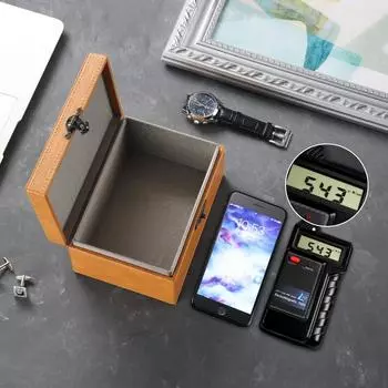 Блокиратор сигнала без ключа автомобиля, блокирующий локацию, противоугонный брелок, защита от радиации, мобильный телефон, RFID, ящик Фарадея 12.5x10x6.5cm