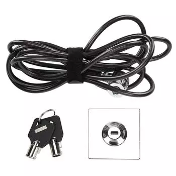 Блокировка ноутбука AntiTheft Оцинкованный защитный кабель для защиты компьютера от кражи с замком-основанием для