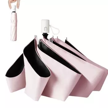 блокировка света УФ-излучения тепла как для солнца, так и для складывания УФ-теплового удара солнца складной автоматический чехол для хранения подарок подарок [сертифицировано JIS, 99,99% светло-розовый