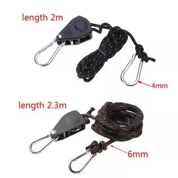 Блокировка троса палатки, блокировка ролика, фиксированная пряжка, тяжелый трос с храповым механизмом, ветрозащитный ролик, стяжки, вешалка для троса, инструмент для кемпинга 2m