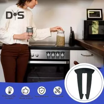 Блокировки ручек газовой плиты, защитные чехлы для детей, термостойкие, защищенные от детей и животных, замки для духовки, простая установка, защита от случайного прикосновения, защита ручки управления плитой 1pc