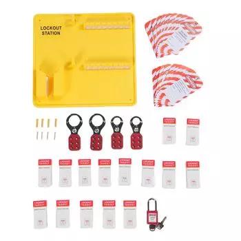 Блокировочная панель для маркировки ПК, настенный комплект для блокировки маркировки с 16 навесными замками, 20 тегами, 4 засова