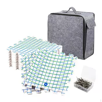 Блокирующие коврики для доски для вязания очень толстые, поделки с сетками с Т-образными булавками серый