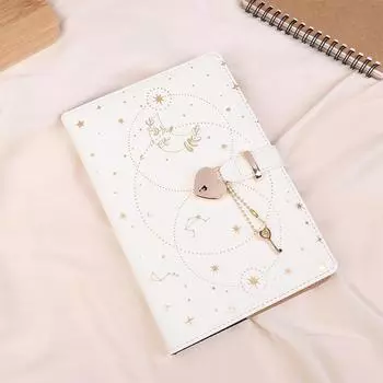 Блокнот А5 с паролем, толстый блокнот, креативный брелок-замок в форме сердца, милый замок для девочки, книга-дневник любви, секретная книга