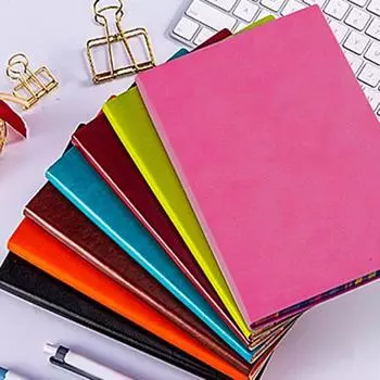 Блокнот А5 с утолщенными краями цвета радуги, обложка из искусственной кожи, прочный переплет, четкая линия печати, гладкое письмо, 100/200 страниц, офис, бизнес-студенты синий