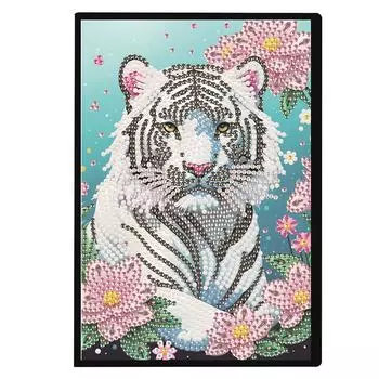 Блокнот-альбом в форме кристалла с изображением животных без линий для взрослых и детей WXB198