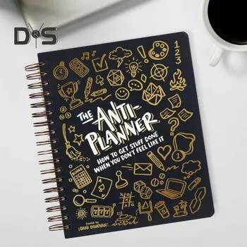 Блокнот-антипланировщик, делайте это, когда вам не хочется. Блокнот с принтом в виде букв и яркими иллюстрациями. Плотность страниц 110 г/м2. A