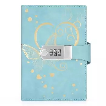 Блокнот B6 на 200 страниц с замком, утолщенный дневник, новый блокнот с паролем, студенческий