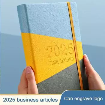 Блокнот для деловых людей из плотной кожи формата А5, рабочая тетрадь, книга для записи совещаний, ежедневник на 2025 год, студенческие заметки, дневник, 150 листов A5