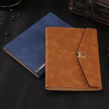 Блокнот формата А5 с тремя сложенными листами, с настраиваемым логотипом и креативным дизайном ментальной карты синий