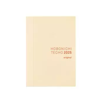 Блокнот Hobonichi Techo 2025 Оригинальная страница на странице (A6) [A6/1 день/Январь/Начало в воскресенье] бежевый