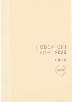 Блокнот Hobonichi Techo 2025 Оригинальная страница на странице (A6) [A6/1 день/апрель/начало в понедельник] бежевый