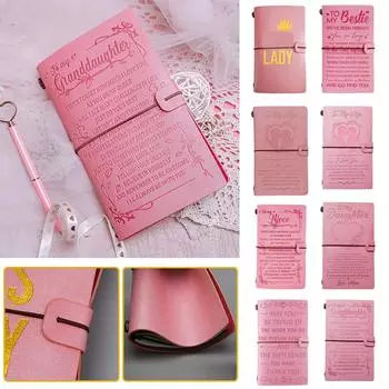 Блокнот из искусственной кожи, отделения для карточек и карман для хранения, идеальный подарок для семьи и друзей One Size