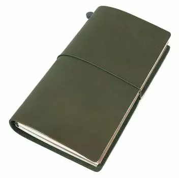 Блокнот из натуральной кожи Collasaro, блокнот для записей, обычный, 220 x 125 (Оливково-зеленый, M, Размер, мм)