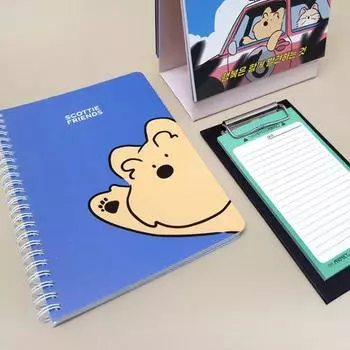 Блокнот Jelly Crew Scotty Friends Hello Scotty A5 Grid, популярная фраза в Корее. Hello Scotty A5 grid notebook