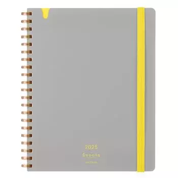 Блокнот KOKUYO 2025 Sooofa Diary с мягким кольцом, ежемесячный блок B6, деформация, серый, начиная с декабря 2024 г., Ni-SSMNM-B6-25