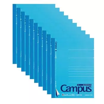Блокнот KOKUYO Campus Note Type A6 48 листов 10 книг в наборе с обрезкой B-линовка No-M221BNX10