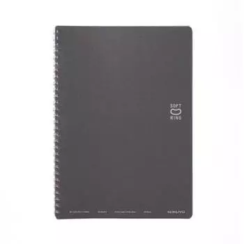 Блокнот Kokuyo D Type с мягким кольцом и точками 6 мм, 36 рядов, 40 листов, B5, серый, Su Sv301bt Dm