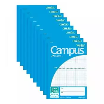 Блокнот Kokuyo Note Campus B5 5 мм План для каждого использования 30 листов синего цвета 10 томов набор Nor 30s10 5nbx10