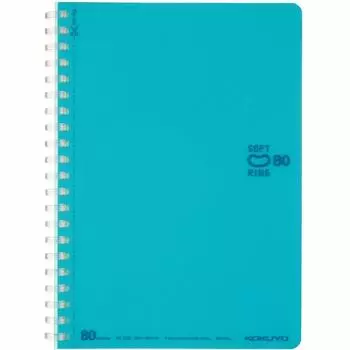 Блокнот KOKUYO с мягким кольцом, цветные пунктирные линии, обрезанные, светло-голубой, 80 листов, набор из 3 шт.