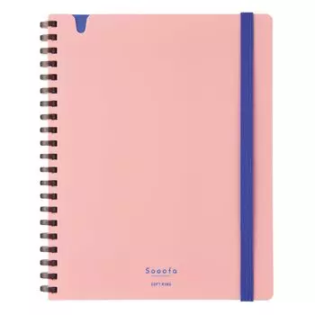 Блокнот Kokuyo Soft Ring Irregular 4мм, Sooofa, B6, Размер, Клетка, Розовый, Su-SV748S4-L1P