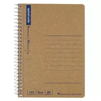 Блокнот Maruman Note Ring 6 мм в линейку Basic A6 50 листов 10 книг набор N239