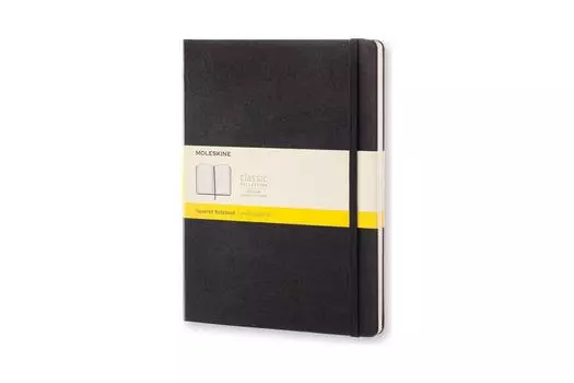 Блокнот Moleskine Classic Graph в твердом переплете X большого размера, черный QP091