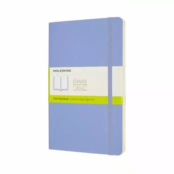 Блокнот Moleskine Note Classic, мягкая обложка, простой, большой размер 13 см x высота, Hydrage Blue QP618B42 (Ширина 21см)