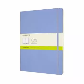 Блокнот Moleskine Note Classic, мягкая обложка, простой размер XL, высота 19 см, цвет Hydrage Blue QP623B42 (Ширина 25 см)