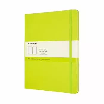 Блокнот Moleskine Note Classic, твердый переплет, простой, размер XL, высота 19 см, лимонно-зеленый QP092C2 (Ширина 25 см)