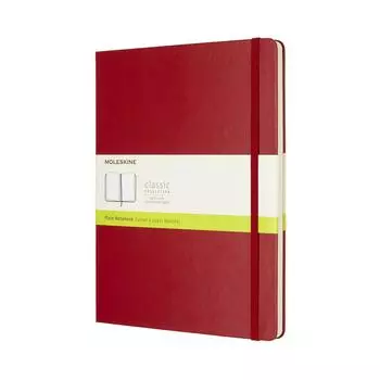 Блокнот Moleskine Note Classic, твердый переплет, простой, размер XL, 19 см, высота, красный QP092F2 (Ширина 25 см)