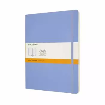 Блокнот Moleskine Note Classic в мягкой обложке с горизонтальной линейкой, размер XL, цвет Hydrage Blue, размер 19 см, высота QP621B42 (Ширина 25 см)