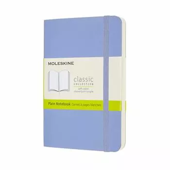 Блокнот Moleskine Note Classic в мягкой обложке, простой карманный размер 9 см x высота, цвет Hydrage Blue QP613B42 (Ширина 14см)
