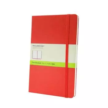 Блокнот Moleskine Note Classic в твердом переплете, простой, большого размера 13 см x высота, красный QP062R (Ширина 21см)