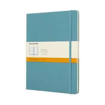 Блокнот Moleskine Note Classic в твердом переплете в горизонтальную линейку, размер XL 19 см x высота, лист синего цвета QP090B35 (Ширина 25 см)