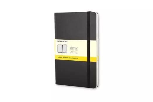 Блокнот Moleskine Note Classic в твердом переплете, большой размер 13 см x высота, черный QP061 (Ширина 21см)