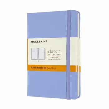 Блокнот Moleskine Note Classic в твердом переплете с горизонтальной линией, карманный размер 9 см x высота, цвет Hydrage Blue MM710B42 (Ширина 14см)