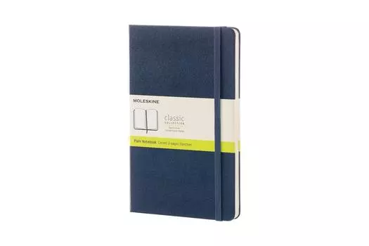 Блокнот Moleskine Note Classic в твердом переплете, простой, большого размера, 13 см x высота, сапфирово-синий QP062B20 (Ширина 21см)