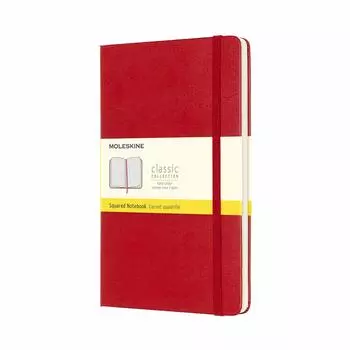 Блокнот Moleskine Note Classic в твердом переплете, большой размер, ширина x 21 см, красный QP061R (13см в высоту)